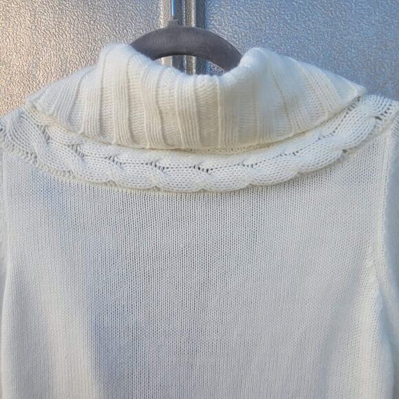 Pink Rose Ivory Knit Cardigan Size L - Picture 7 of 8